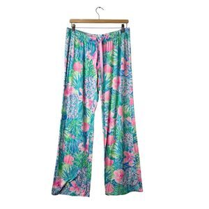 Lilly Pulitzer Jersey Knit Pajama Pants Multi Lillys Favorite Things CozyCore L